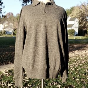 Men's light grey merino wool long sleeve large